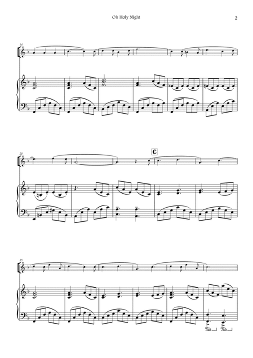 Oh Holy Night (F major - Violin - Piano - no chords) image number null