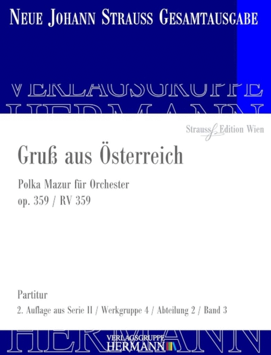 Gruß aus Österreich Op. 359 RV 359 Orchestra scores gallery preview page 1