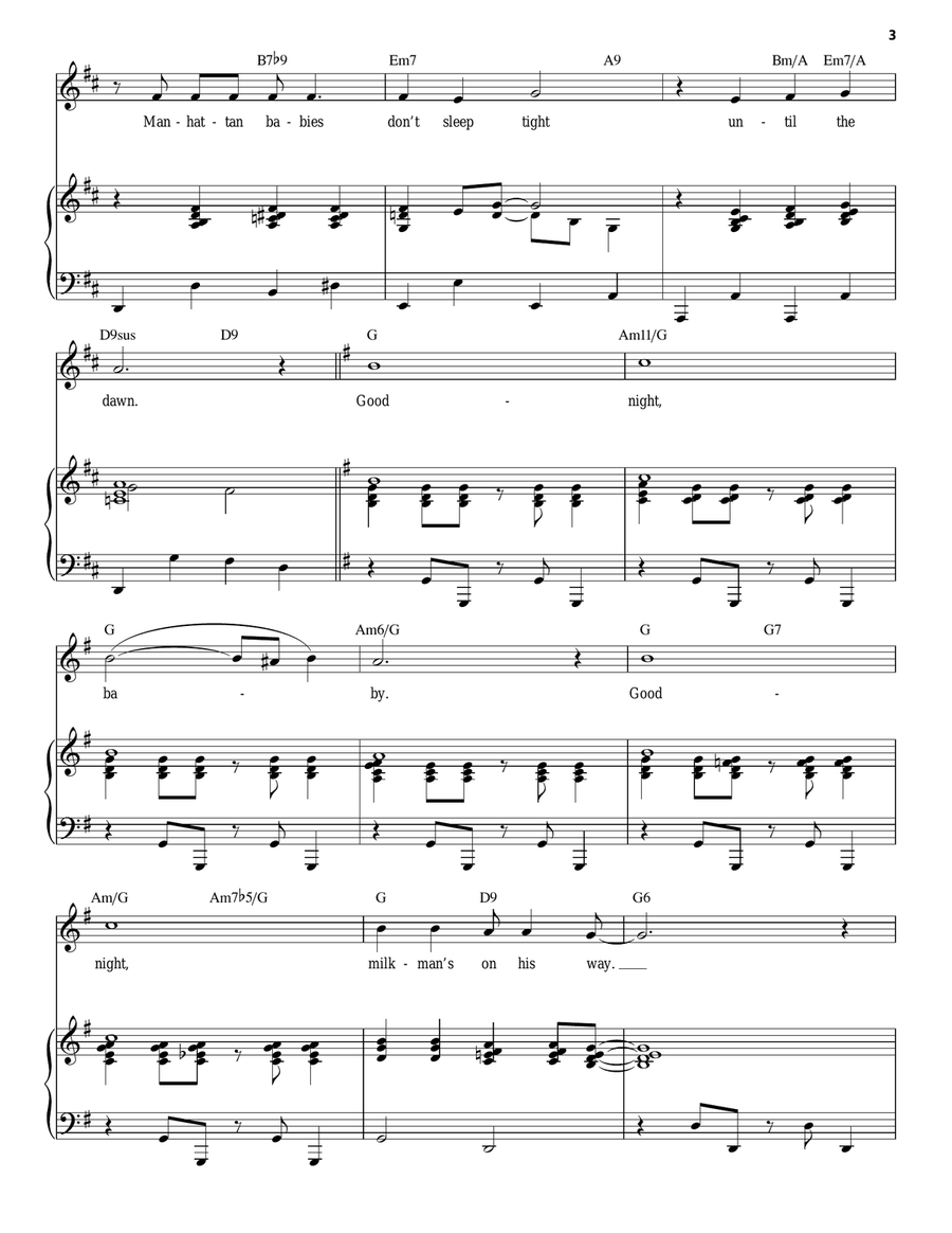 Lullaby Of Broadway Lullaby Of Broadway Piano, Vocal scores gallery preview page 3