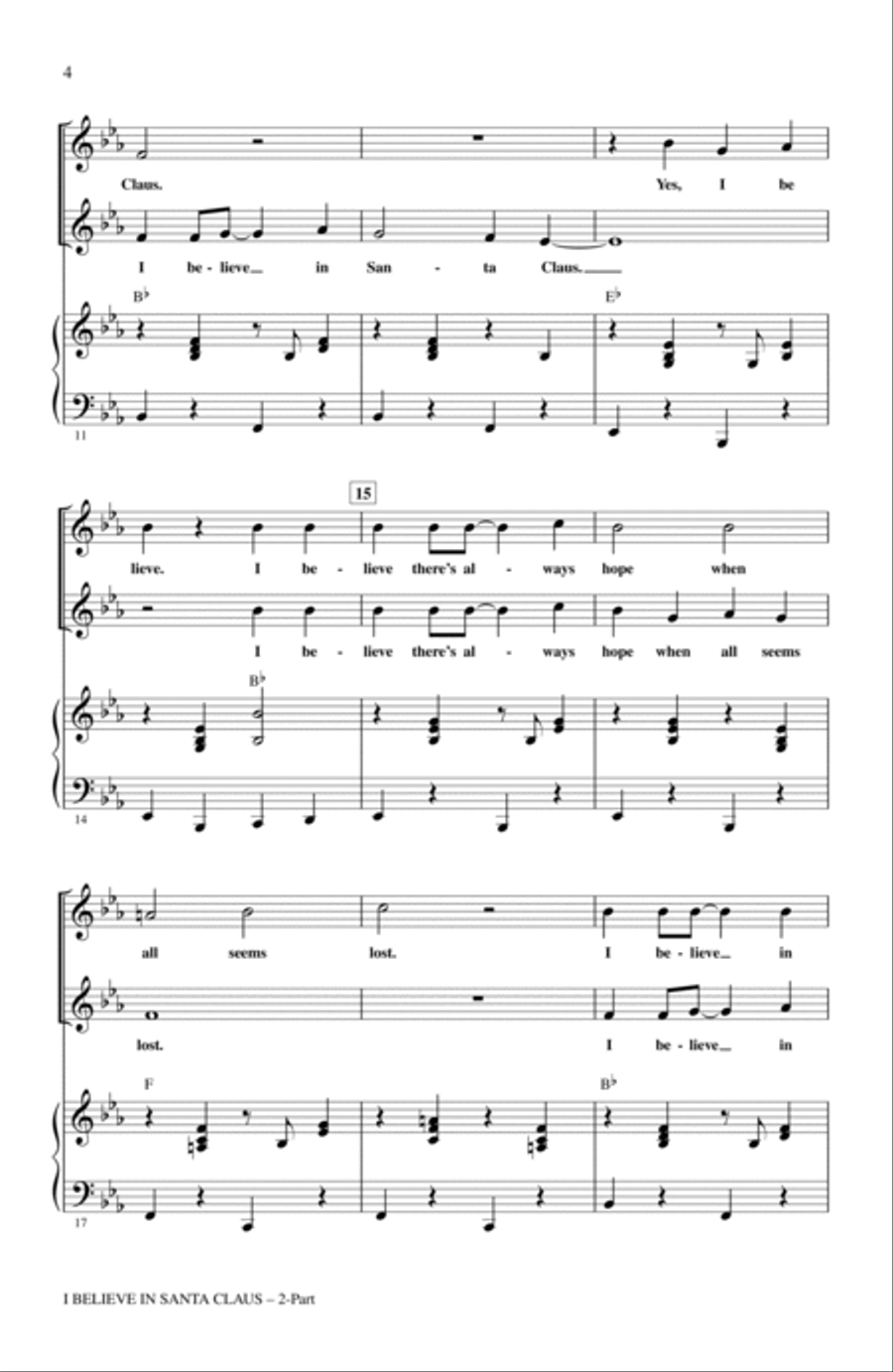 I Believe In Santa Claus 2-Part scores gallery preview page 2