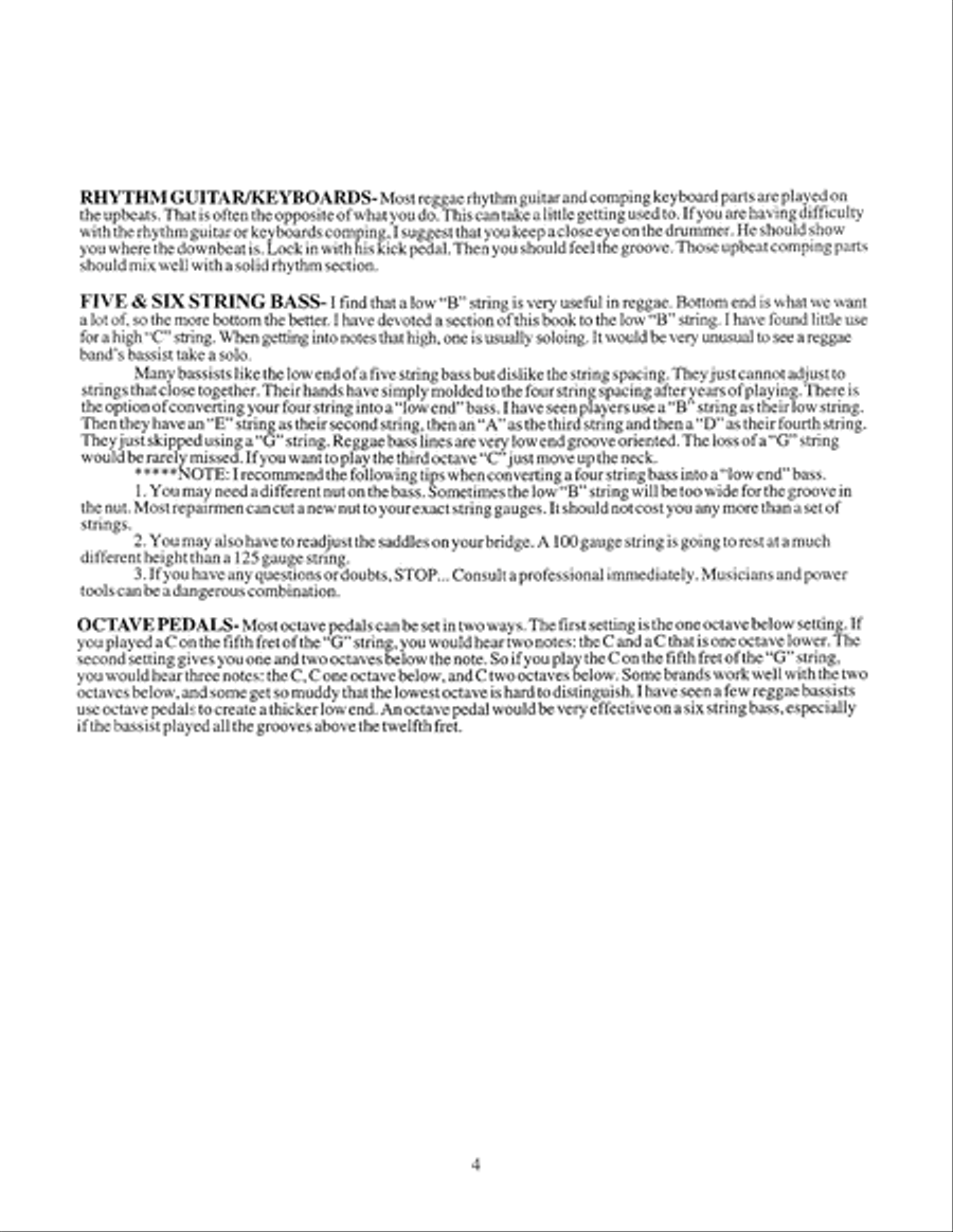 Reggae Grooves for Electric Bass Bass Guitar scores gallery preview page 5
