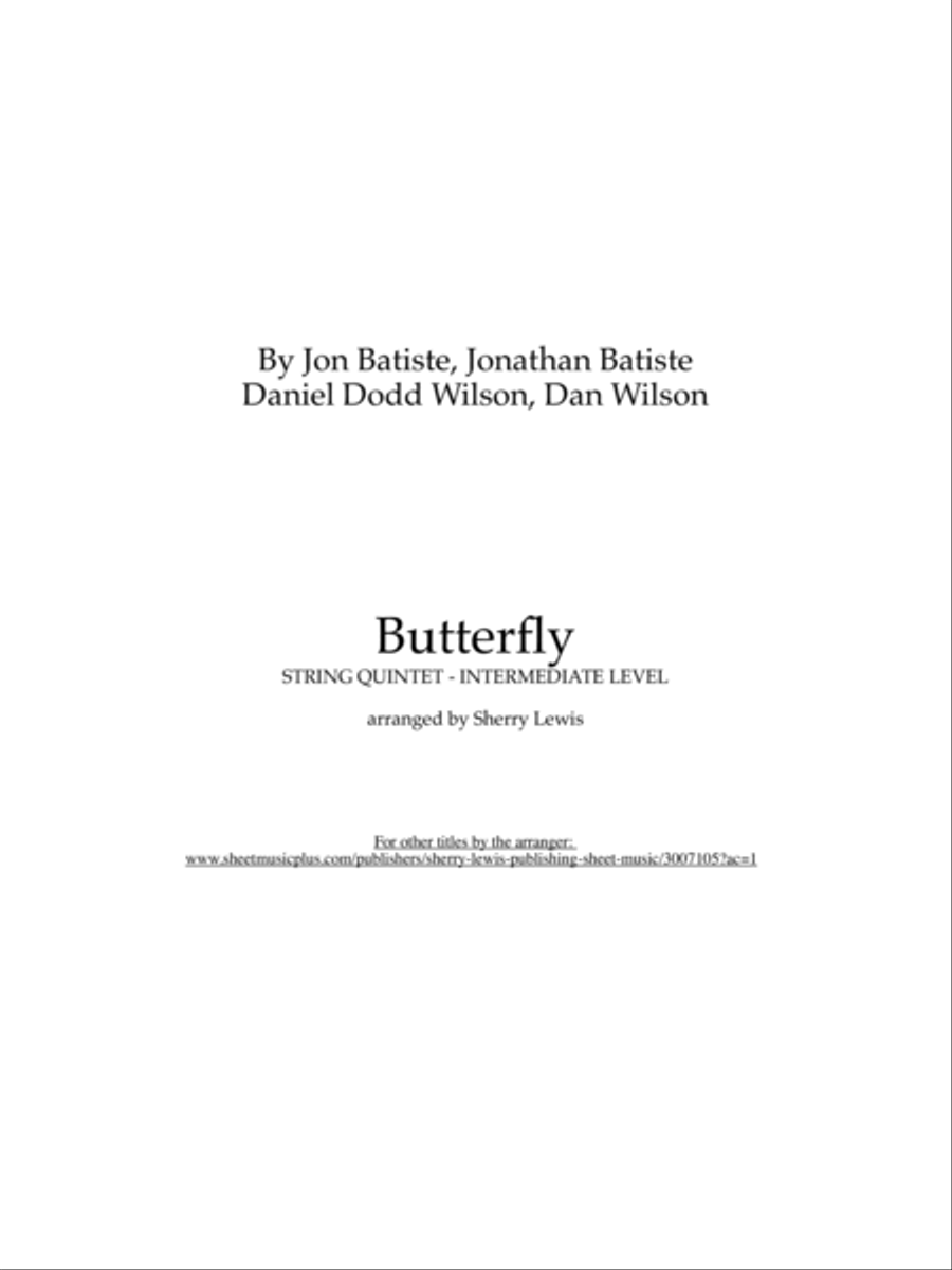 Butterfly Butterfly String Quintet scores gallery preview page 2