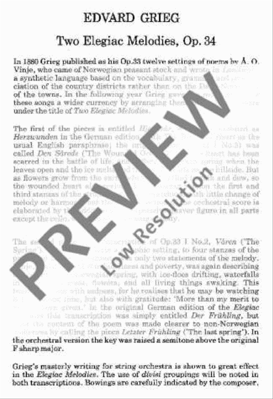 2 elegiac Melodies Miniature Score scores gallery preview page 4