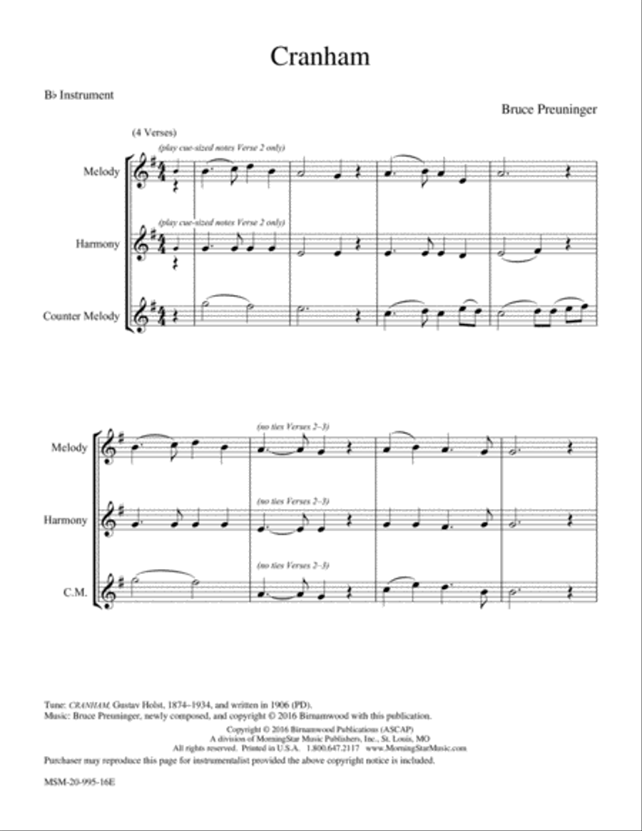 Cranham Piano and Keyboard scores gallery preview page 1