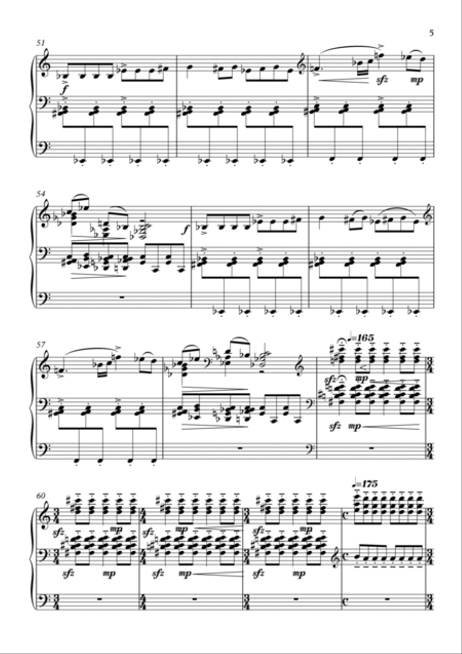 Les chevraux - fragment du Ballet Les chevraux et le Loup Piano Solo scores gallery preview page 5