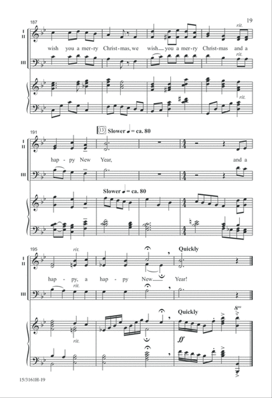 Twelve Carols of Christmas 3-Part scores gallery preview page 19