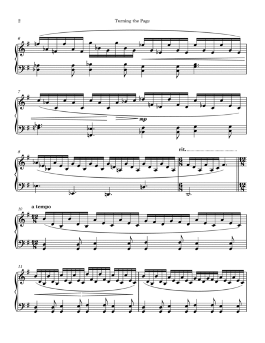 Turning the Page Turning the Page Piano Solo scores gallery preview page 2