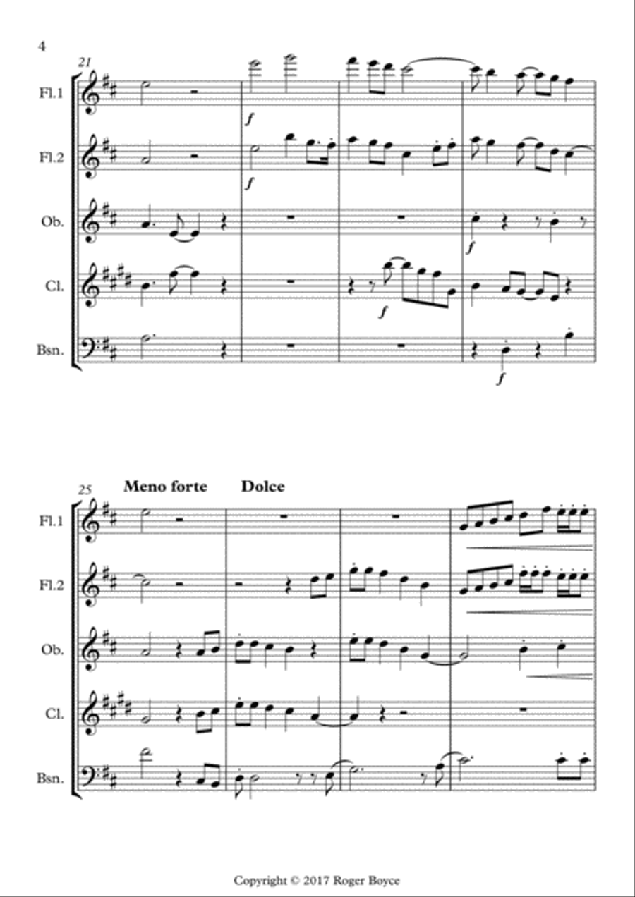 Rustic Wedding Woodwind Ensemble scores gallery preview page 4