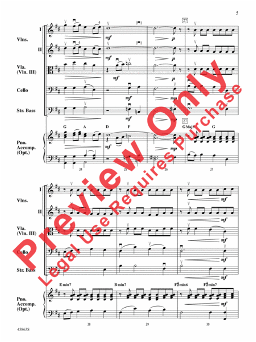 Dancing Kites String Orchestra scores gallery preview page 5