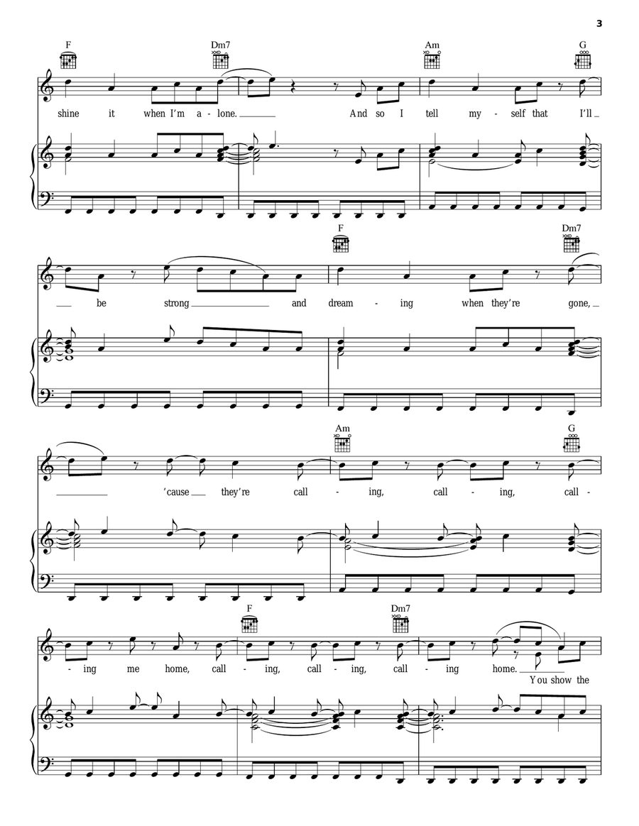 Lights Piano, Vocal, Guitar scores gallery preview page 3