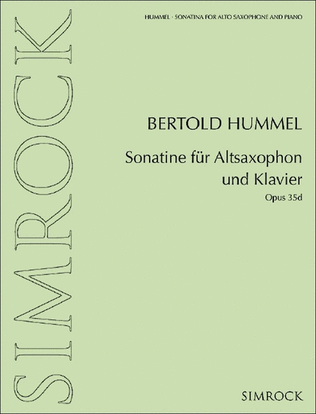 Sonatina for alto saxophone and piano