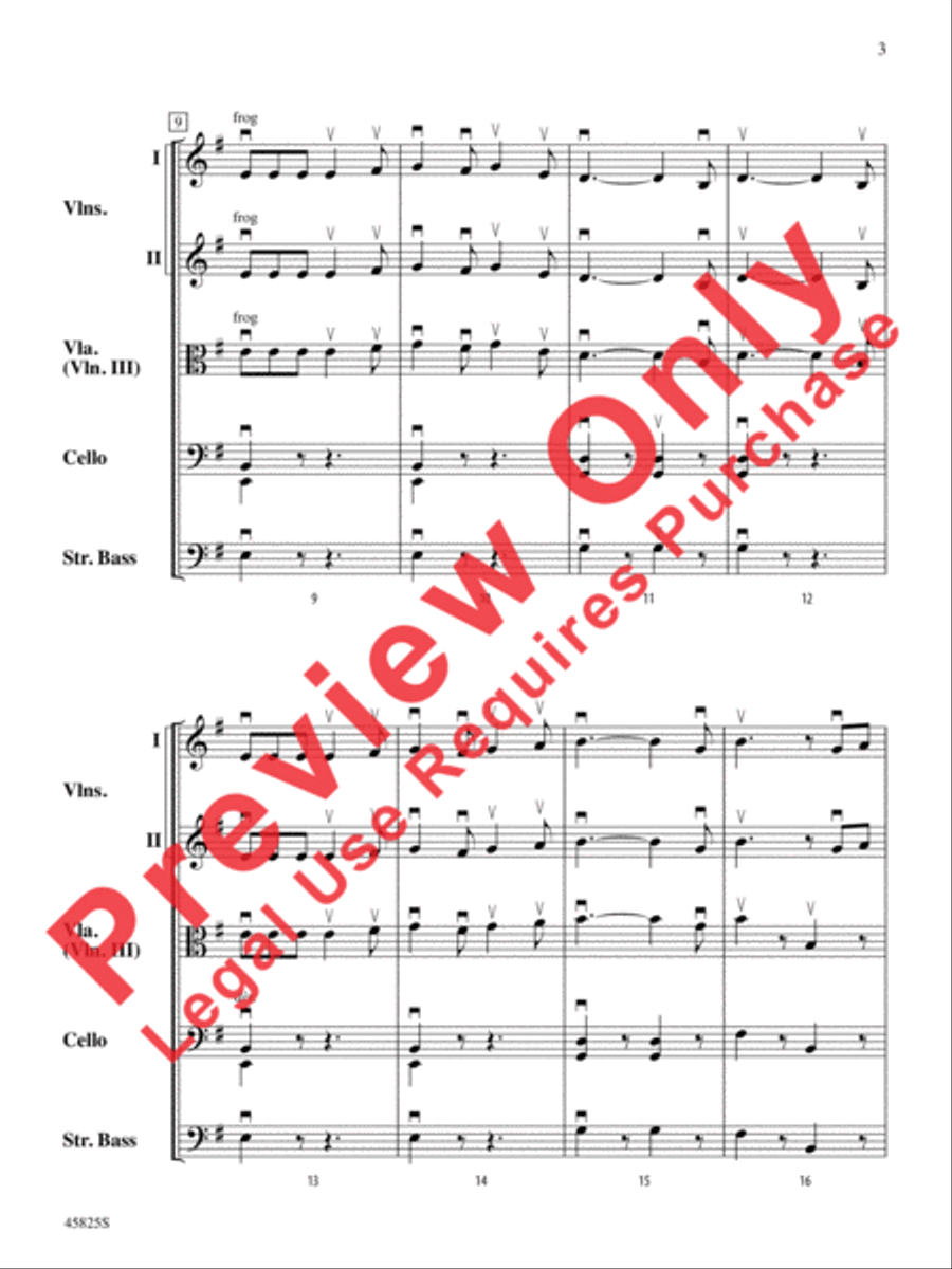 When Johnny Comes Marching Home String Orchestra scores gallery preview page 3