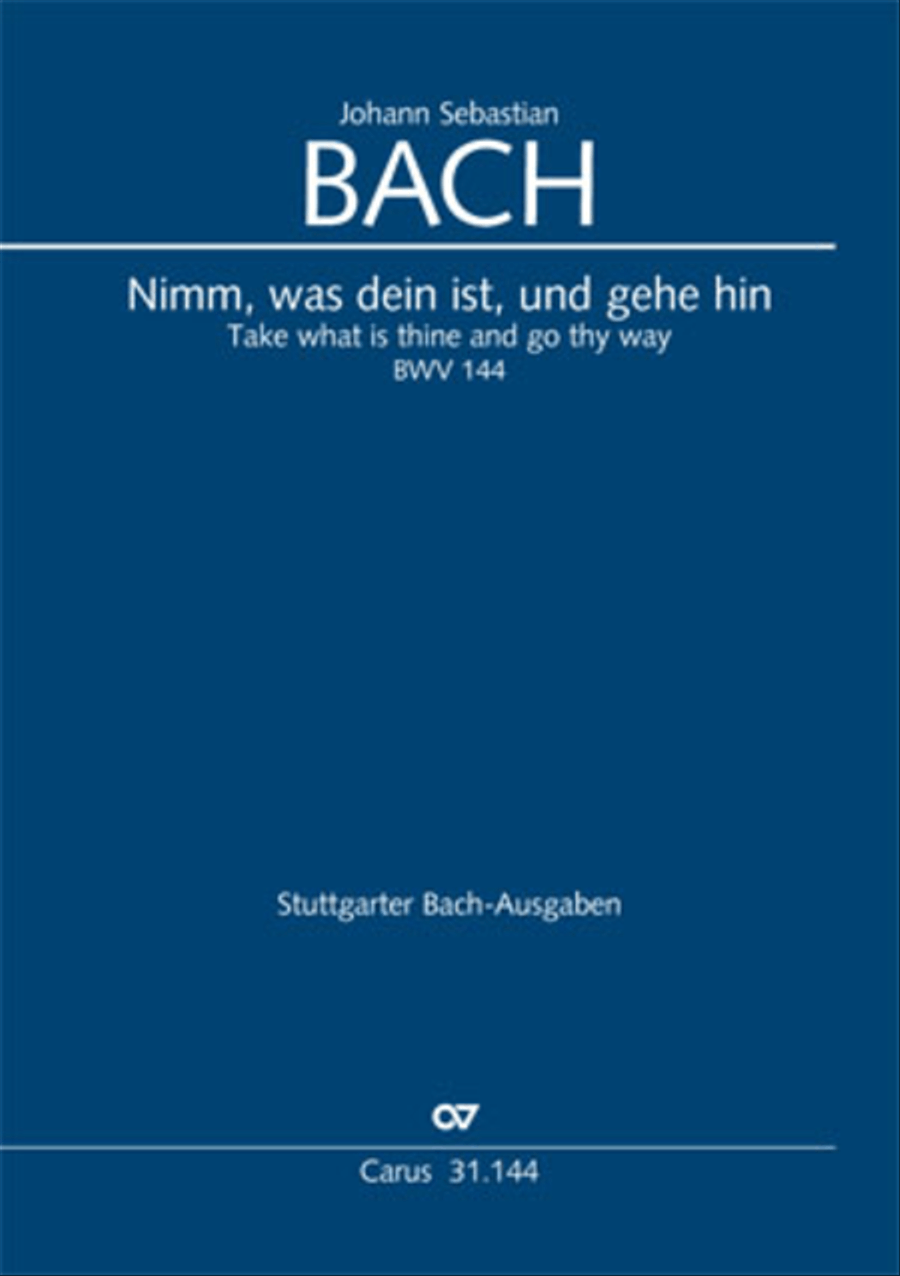 Take what is thine and go thy way (Nimm, was dein ist, und gehe hin) 4-Part scores gallery preview page 1