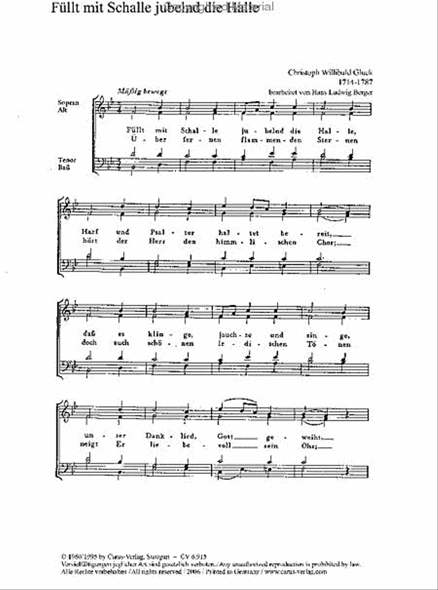 Fullt mit Schalle jubelnd die Halle 4-Part scores gallery preview page 2