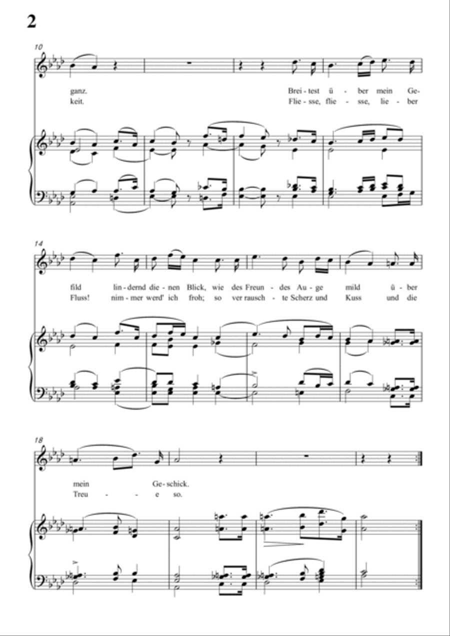 Schubert-An den Mond, D.296 in bA for Vocal and Piano Schubert-An den Mond, D.296 in bA for Vocal and Piano Voice scores gallery preview page 3