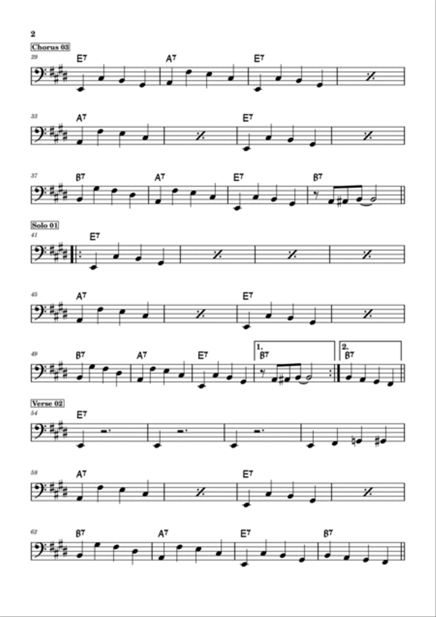 Sweet Home Chicago Sweet Home Chicago Bass Guitar scores gallery preview page 2