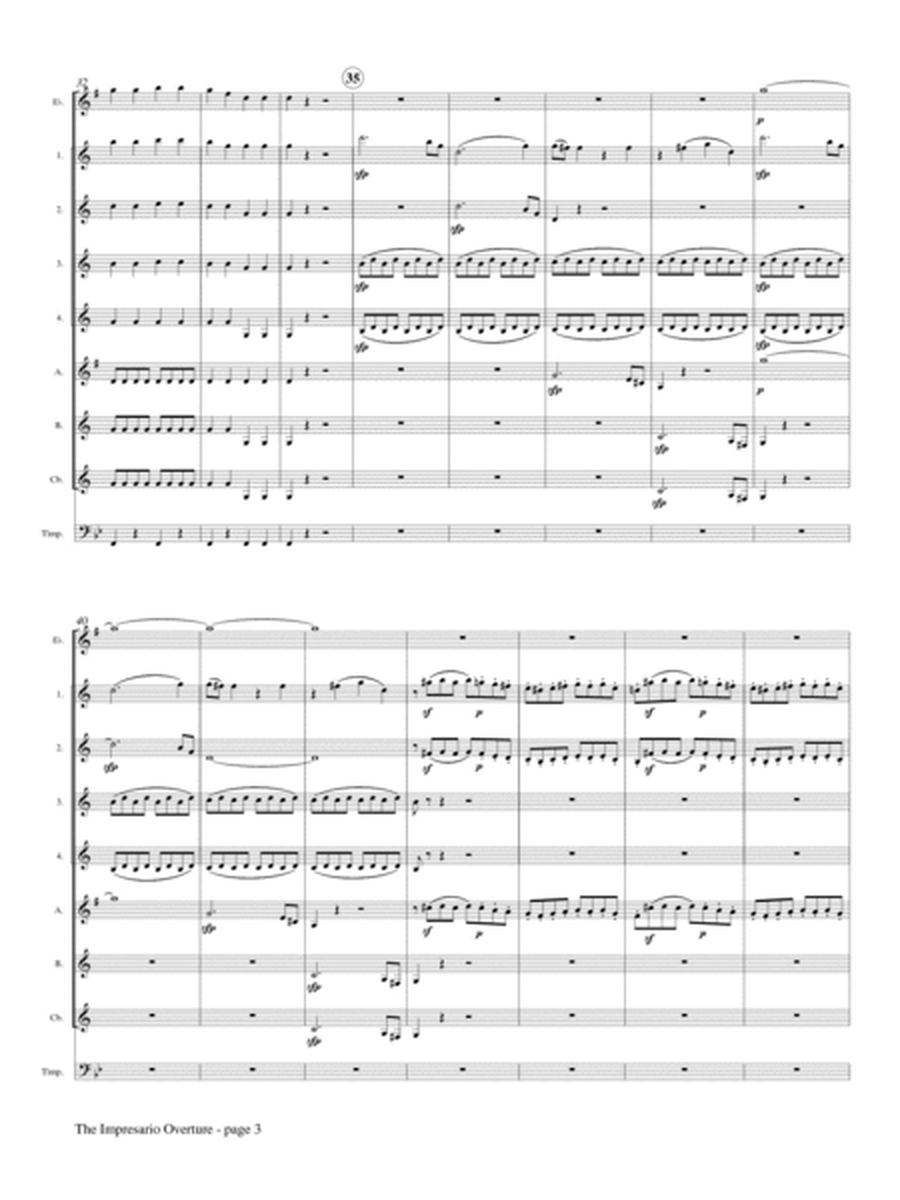 The Impresario Overture for Clarinet Choir