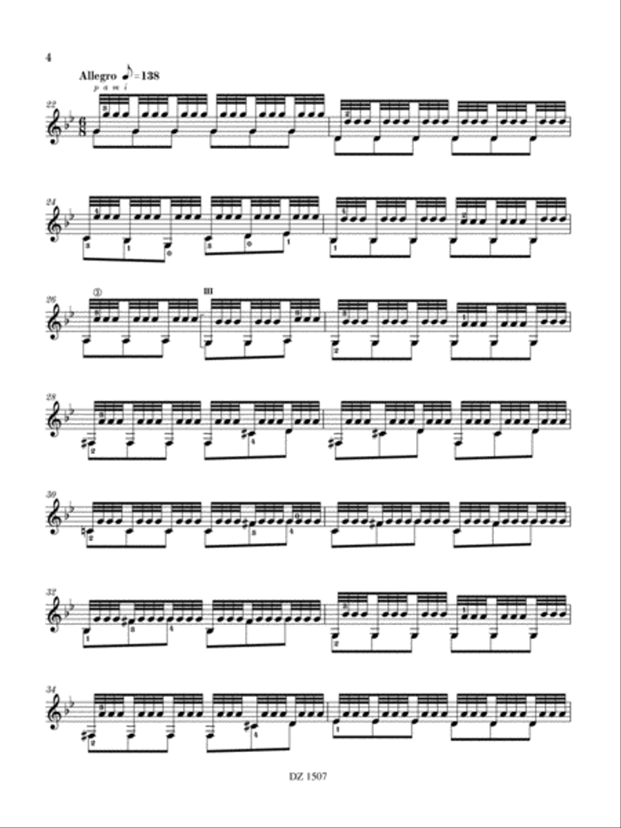 Floraison en Si bémol Classical Guitar scores gallery preview page 4