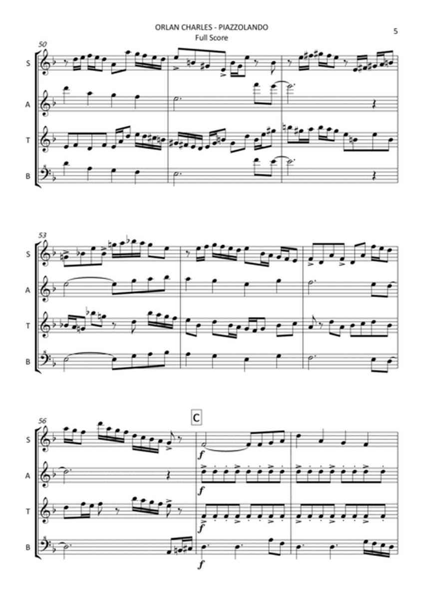 Piazzolando - Tango for recorder quartet inspired in Piazzola