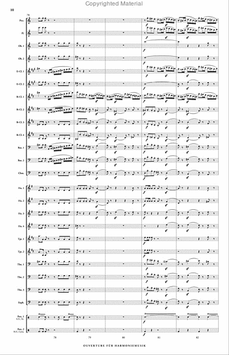 Ouverture fur Harmoniemusik (score & parts) B-Flat Clarinet scores gallery preview page 11