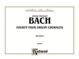 Book cover for Forty-four Organ Chorales