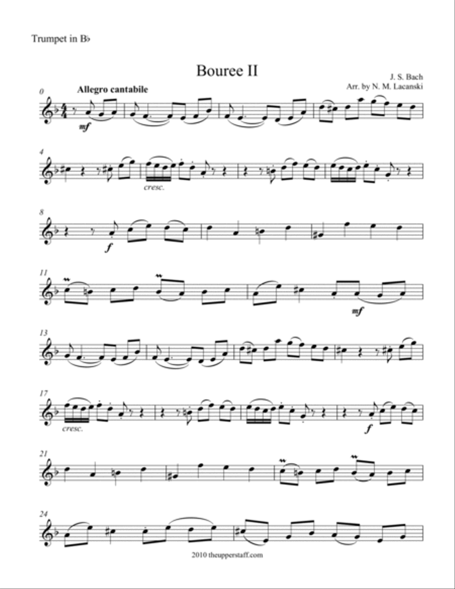 Bouree II Bouree II Brass Duet scores gallery preview page 3
