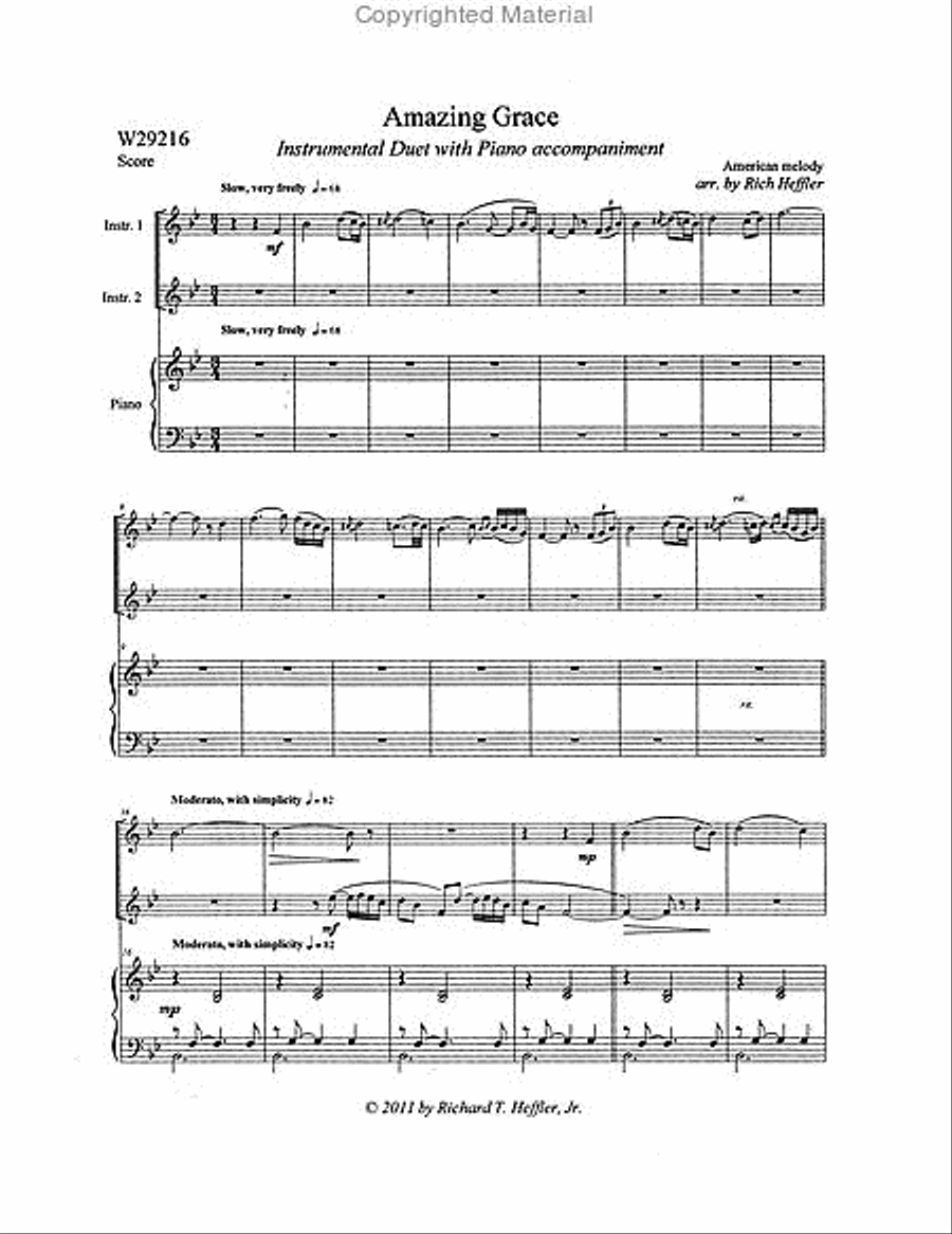 Amazing Grace Amazing Grace Woodwind Duet scores gallery preview page 2