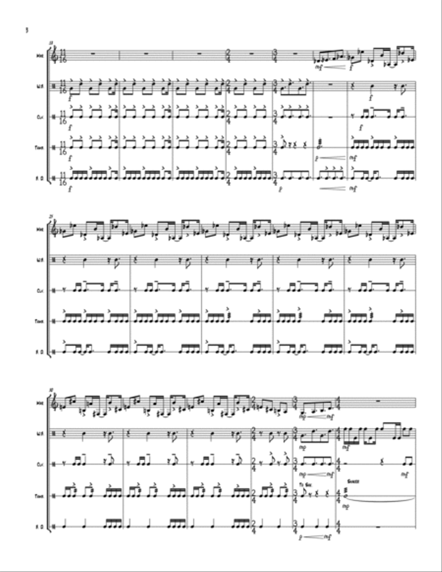 Dances From a Forbidden Land Marimba scores gallery preview page 4
