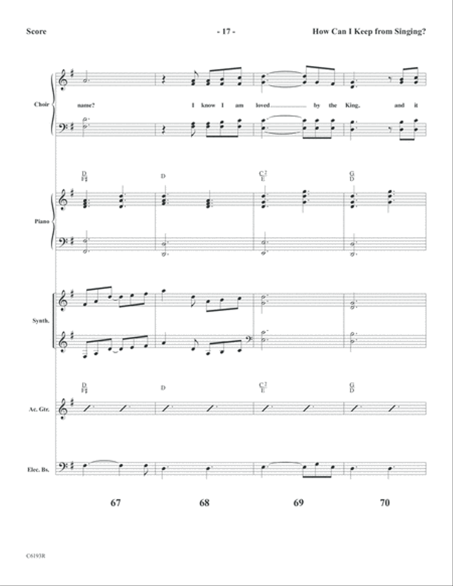 How Can I Keep From Singing? Choir scores gallery preview page 18