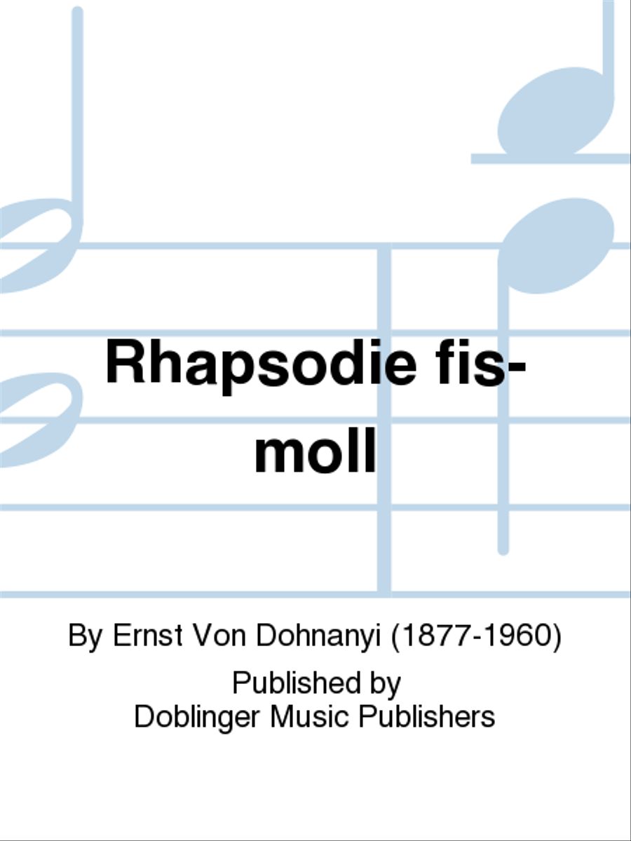 Rhapsodie fis-moll Piano Solo scores gallery preview page 1