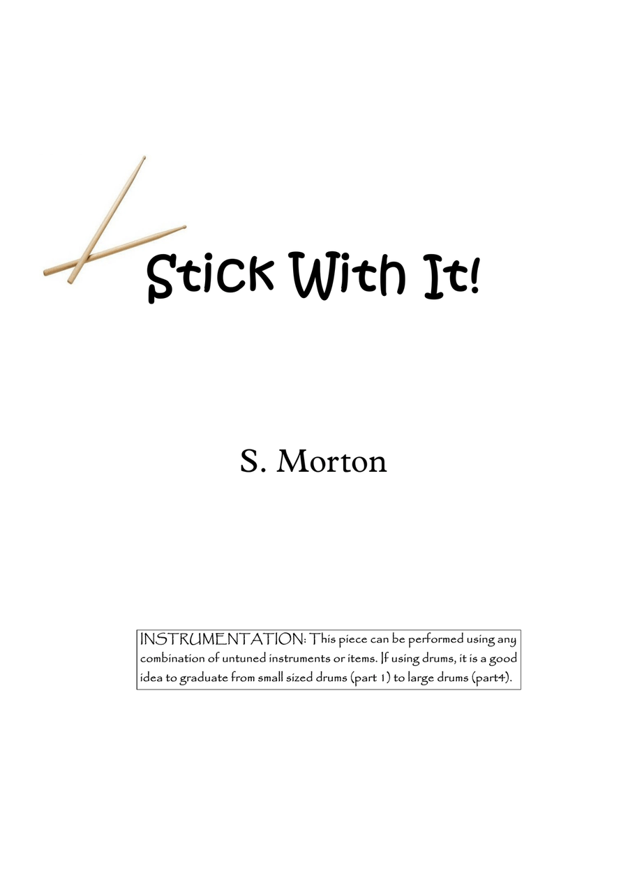 Stick With It Percussion Ensemble scores gallery preview page 1
