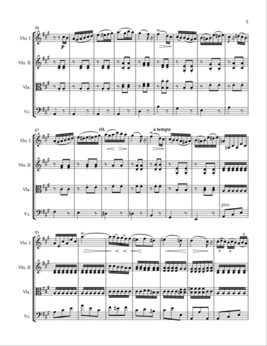 Symphonie Fantastique II. A Ball String Quartet scores gallery preview page 5