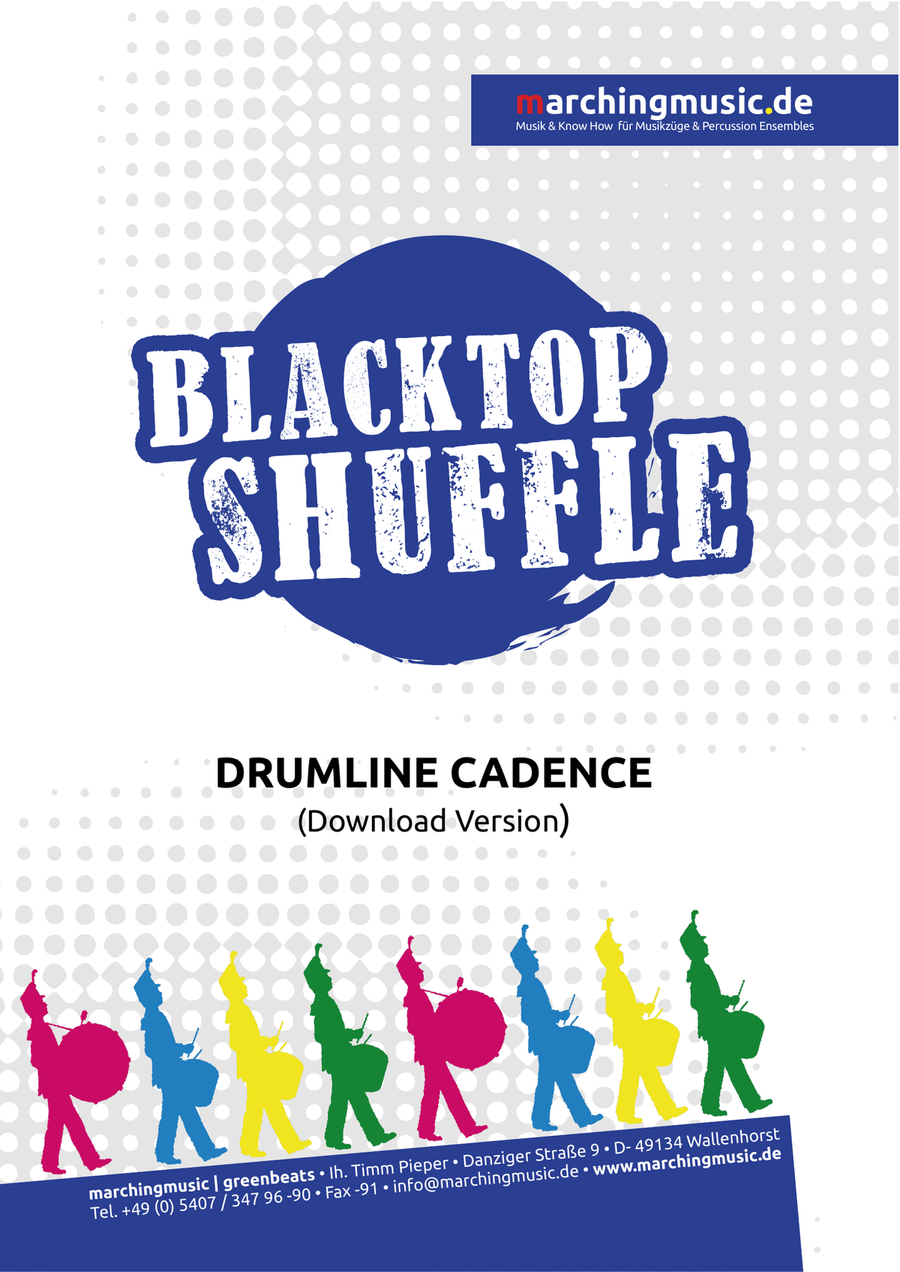 BLACKTOP SHUFFLE Drumline Cadence Drum Set scores gallery preview page 1