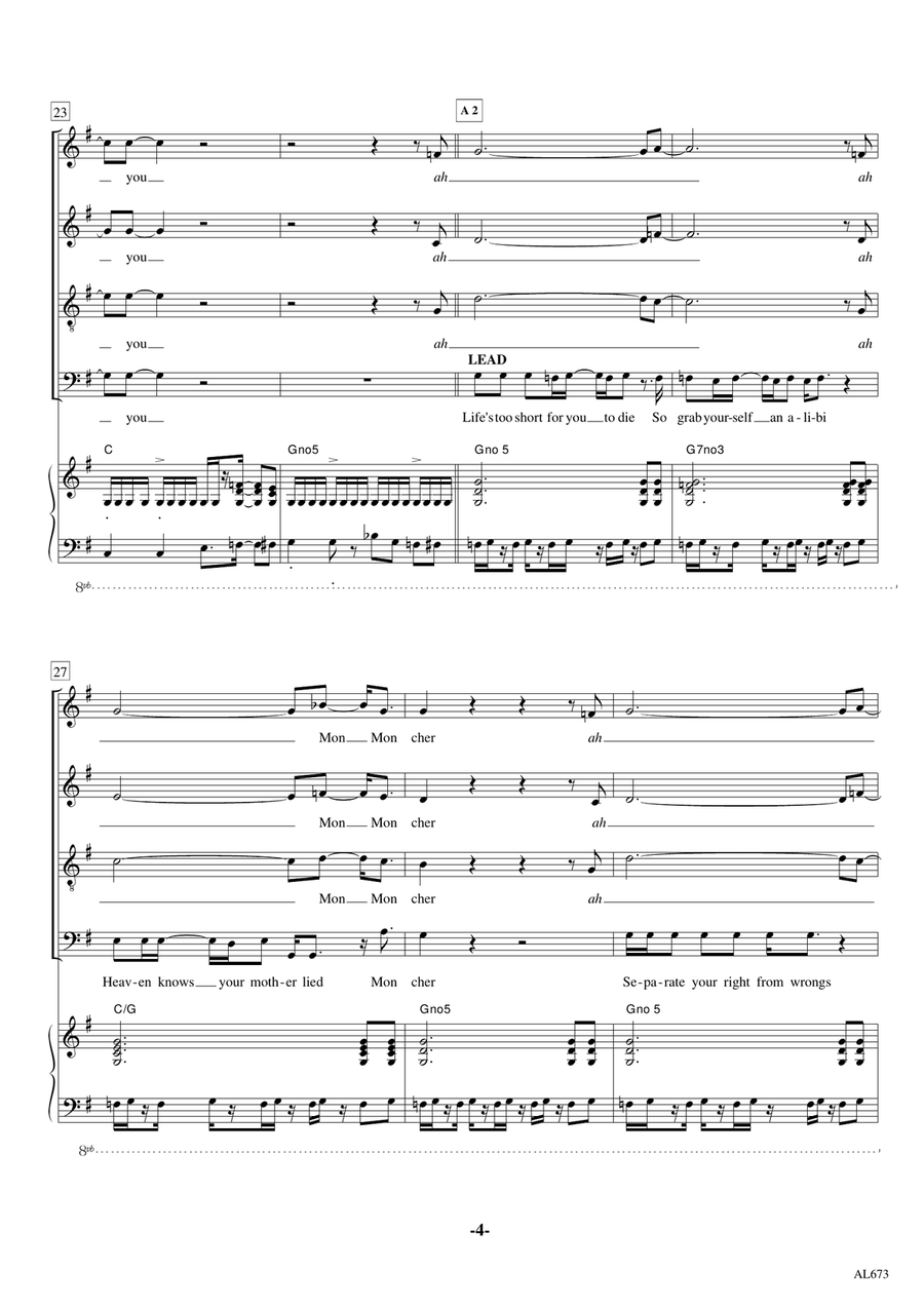 Let Me Entertain You Divisi scores gallery preview page 4