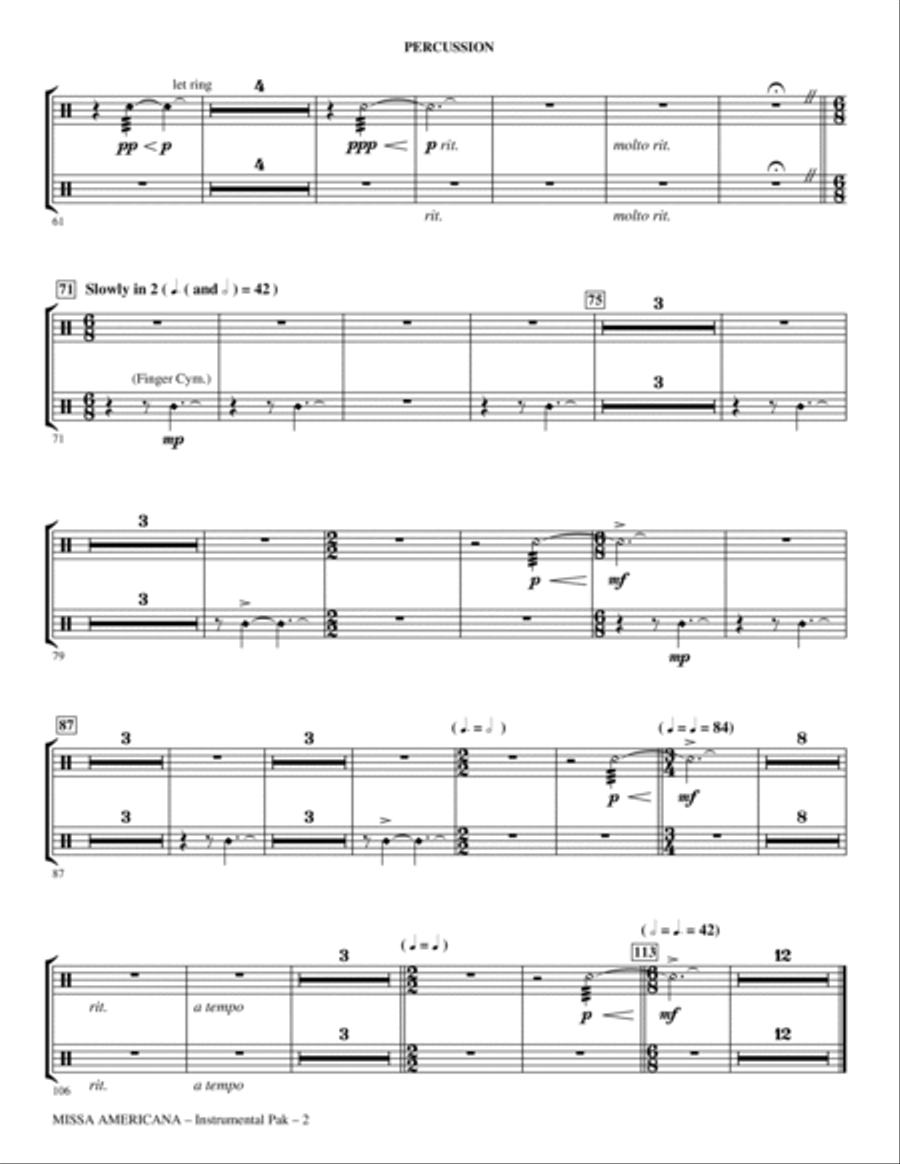 Missa Americana - Percussion Choir scores gallery preview page 2