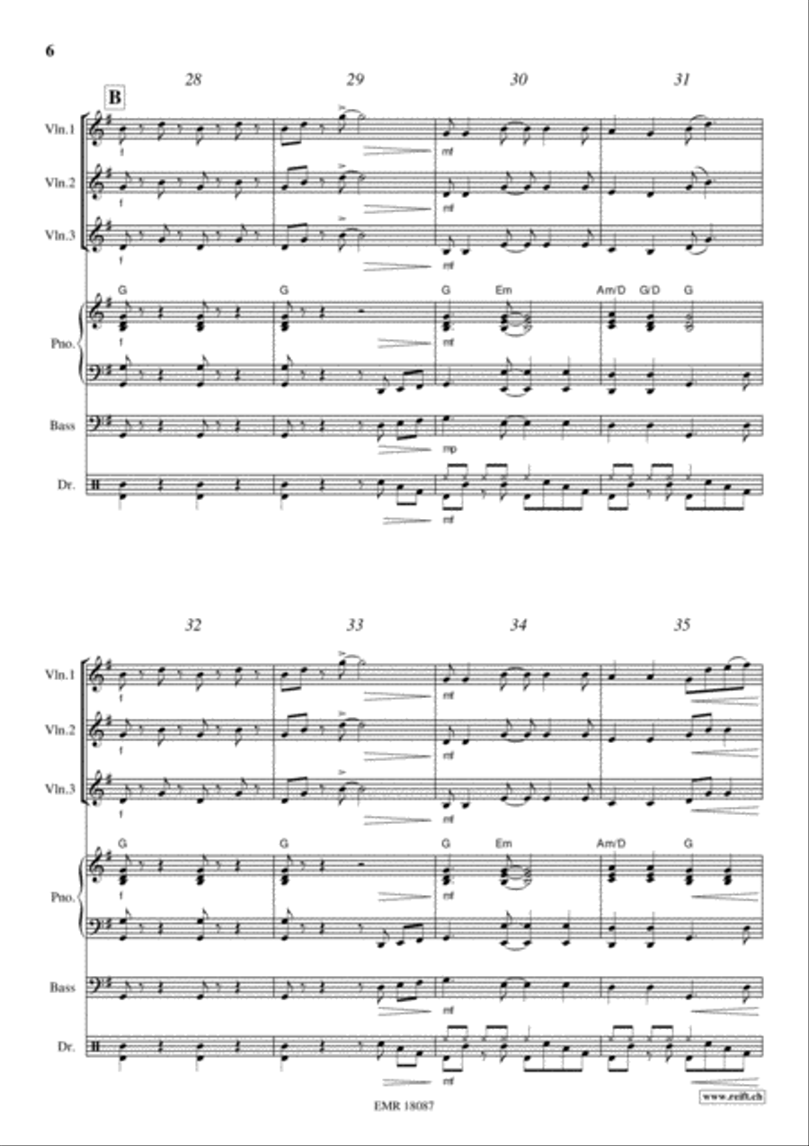 Banana Boat Song Violin scores gallery preview page 6