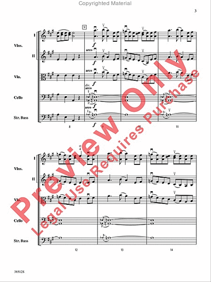 Bluegrass Fiddle Frenzy String Orchestra scores gallery preview page 4