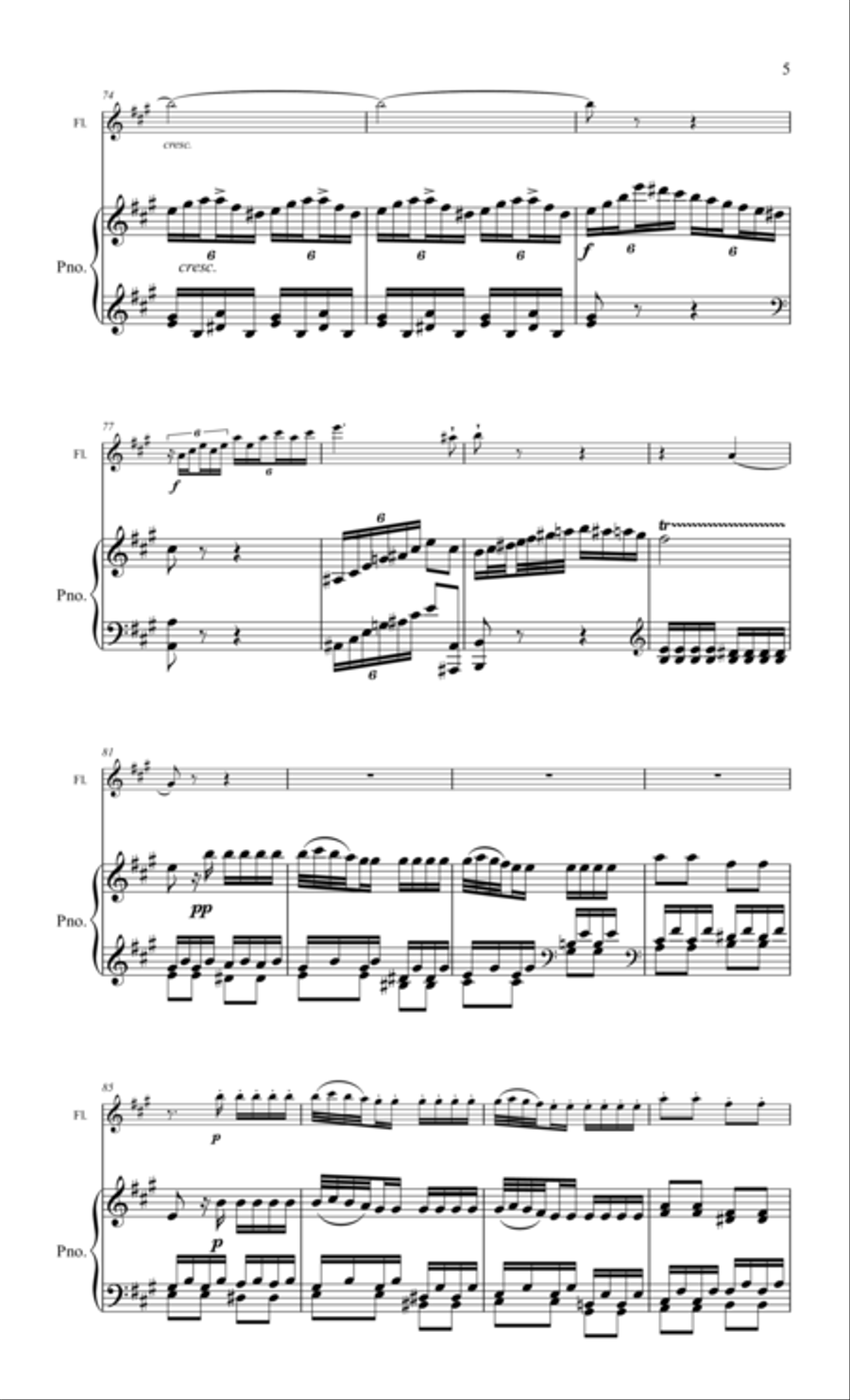 Pleyel, Sonata for flute & piano Flute Solo scores gallery preview page 5