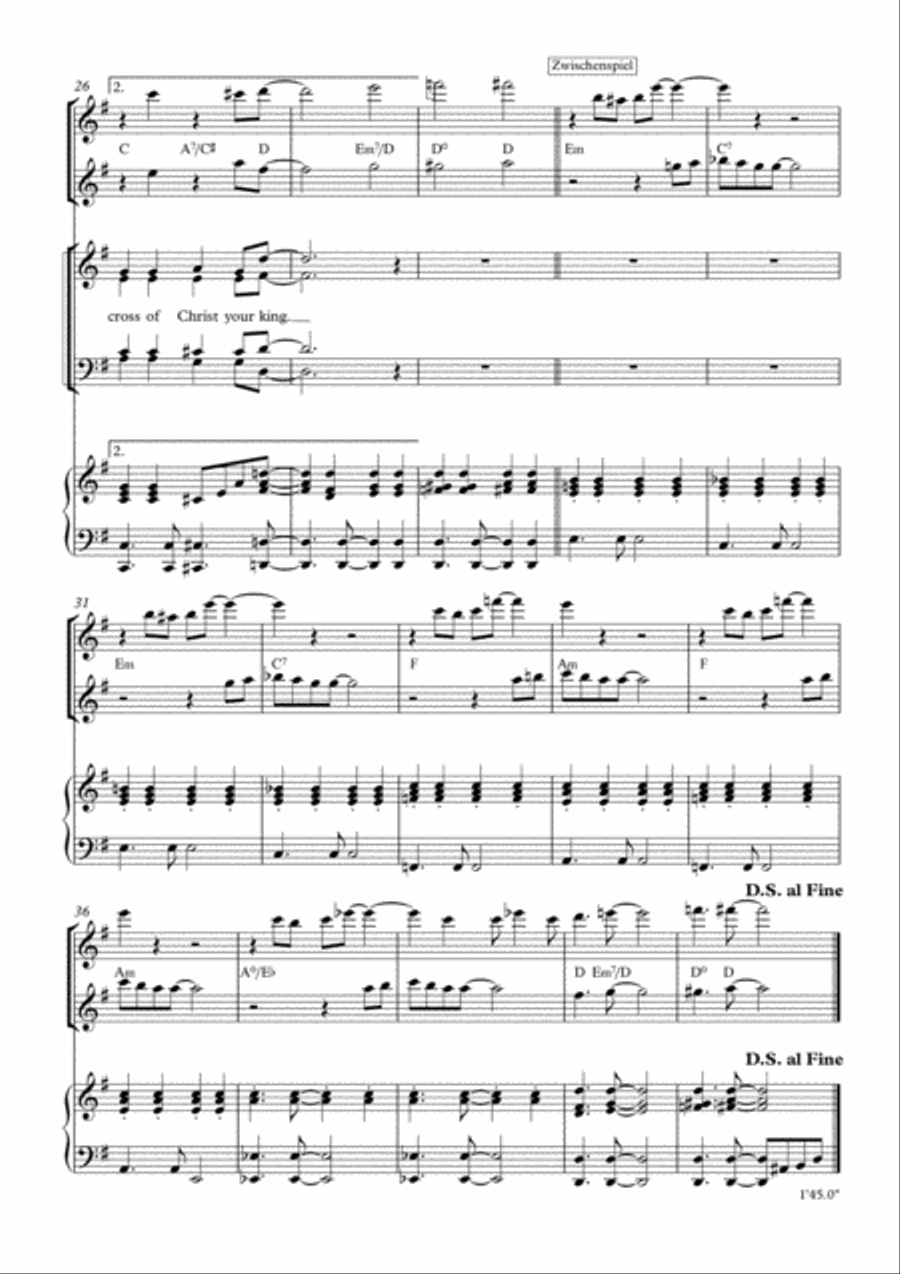Jubilate Deo, rhythmical gospel setting for SATB, piano and optional 2 flutes 4-Part scores gallery preview page 4