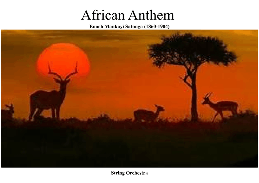 African Union Anthem (Let us All Celebrate & Unite) for String Orchestra String Orchestra scores gallery preview page 1