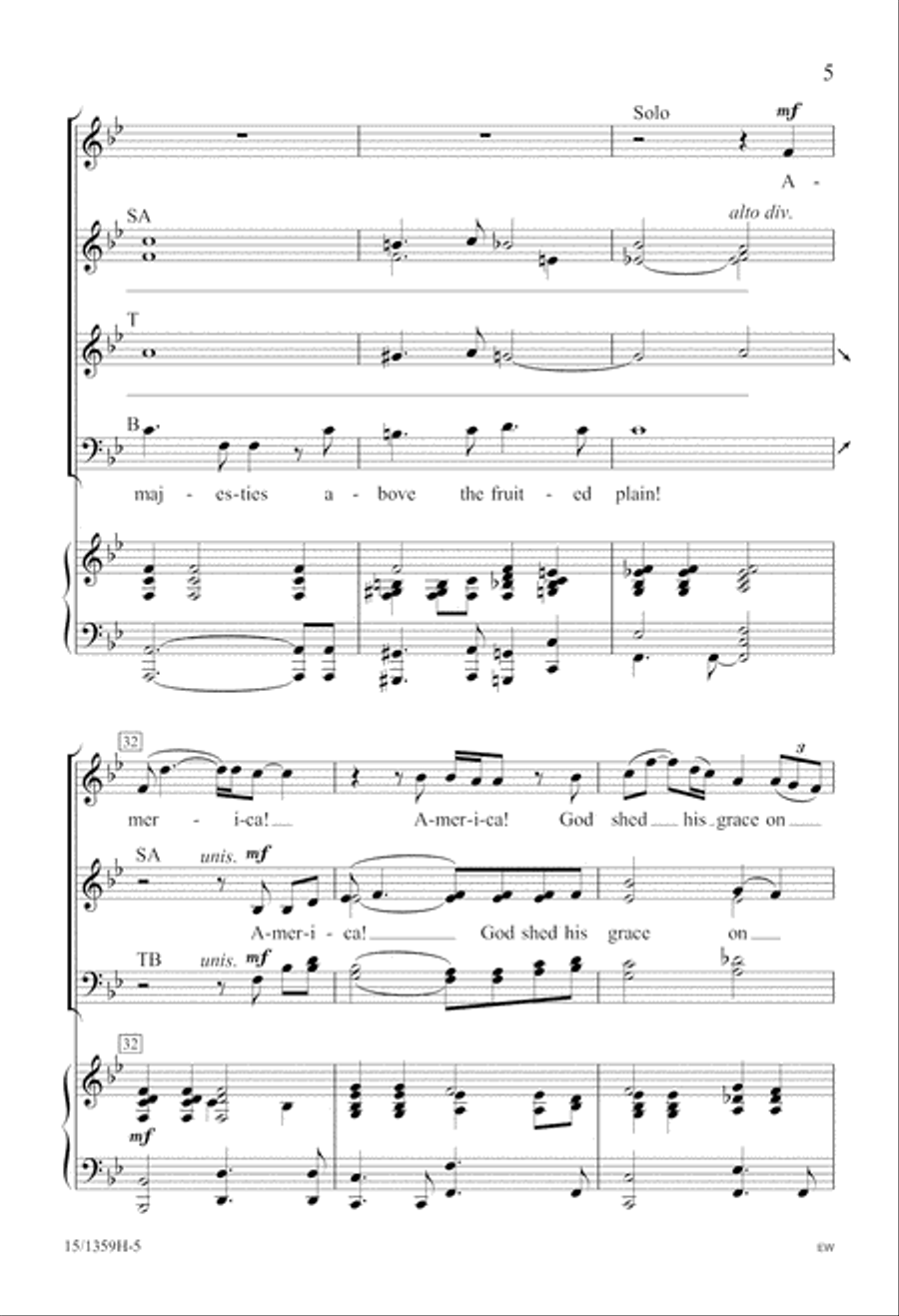 America the Beautiful 4-Part scores gallery preview page 5