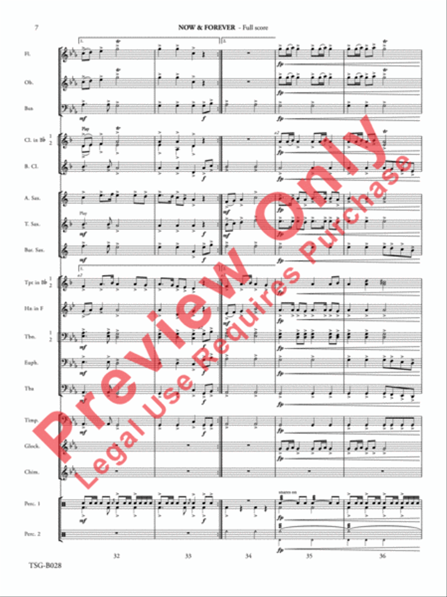 Now & Forever Now & Forever Concert Band scores gallery preview page 8