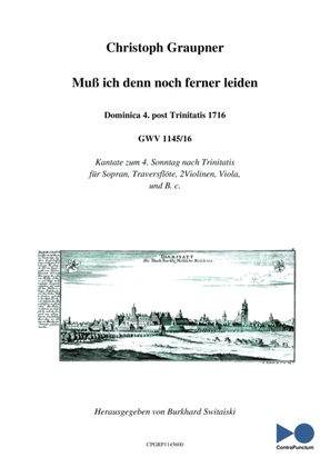Book cover for Graupner Christoph Cantata Muß ich denn noch ferner leiden GWV 1145/16