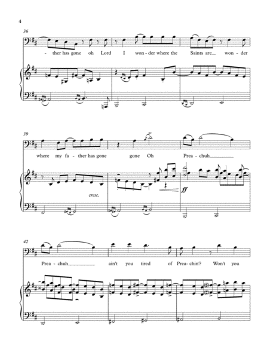 Po Moner's Got a Home at Last Bass Voice scores gallery preview page 5