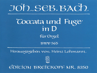 Book cover for Toccata and Fugue in D minor BWV 565