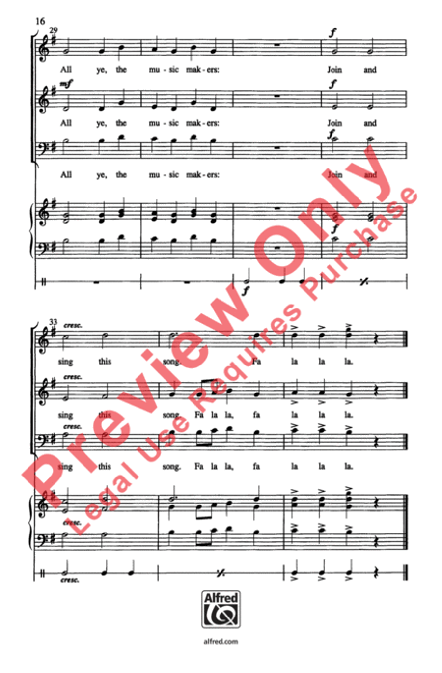 Three New Madrigals 3-Part scores gallery preview page 16