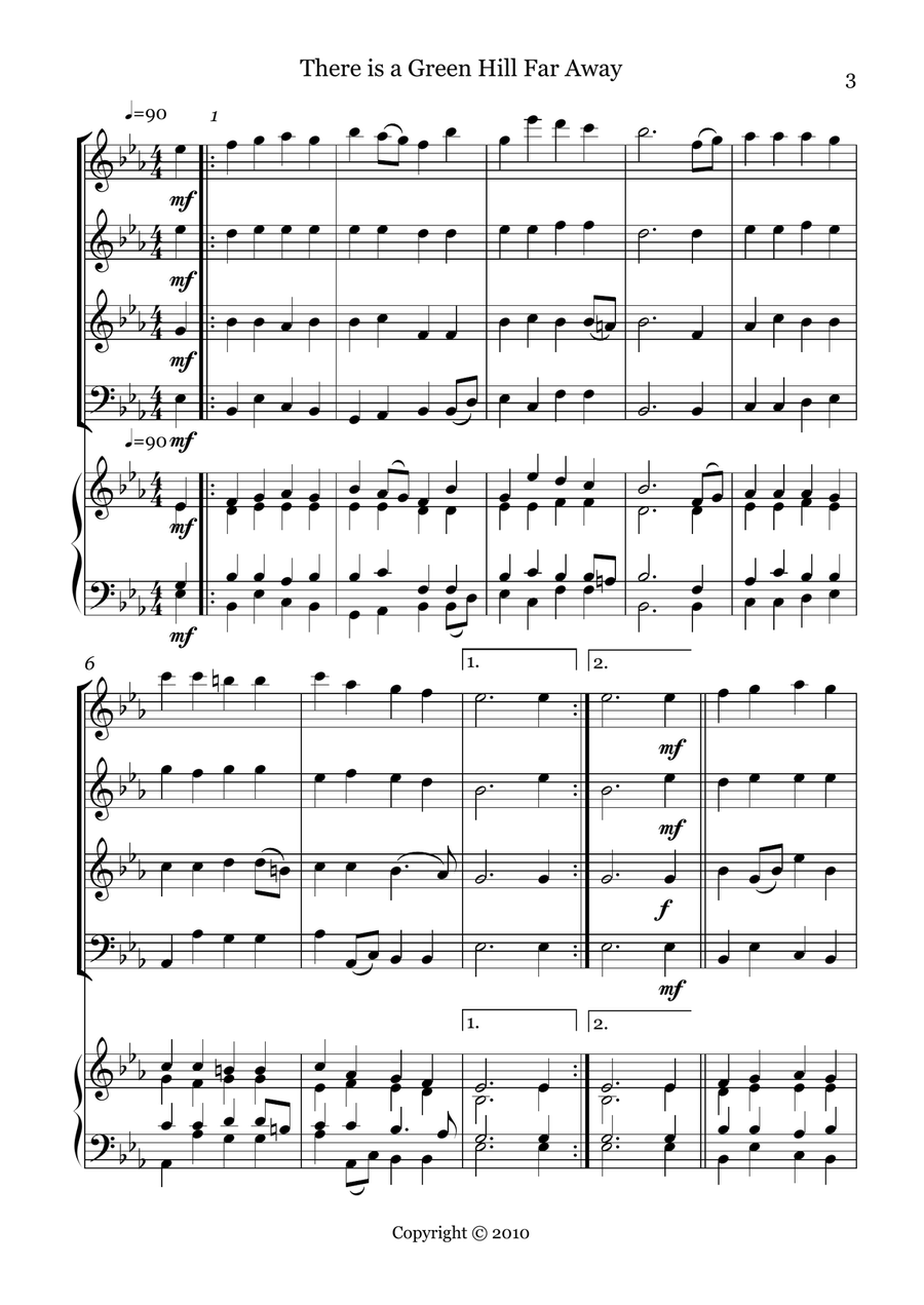 10 Easter Hymns for Woodwind Quartet 10 Easter Hymns for Woodwind Quartet Small Ensemble scores gallery preview page 3