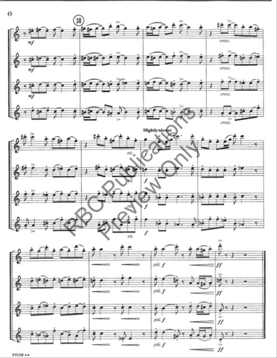 Etude Sax Quartet Alto Saxophone scores gallery preview page 5