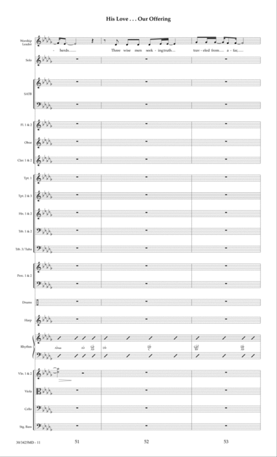 His Love...Our Offering - Orchestral Score and Parts Choir scores gallery preview page 14