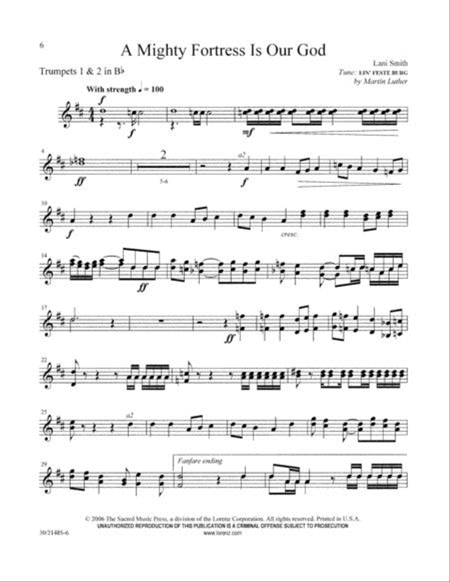 Fanfares and Finales for Congregational Singing - Brass and Timpani Parts Set of Parts scores gallery preview page 6